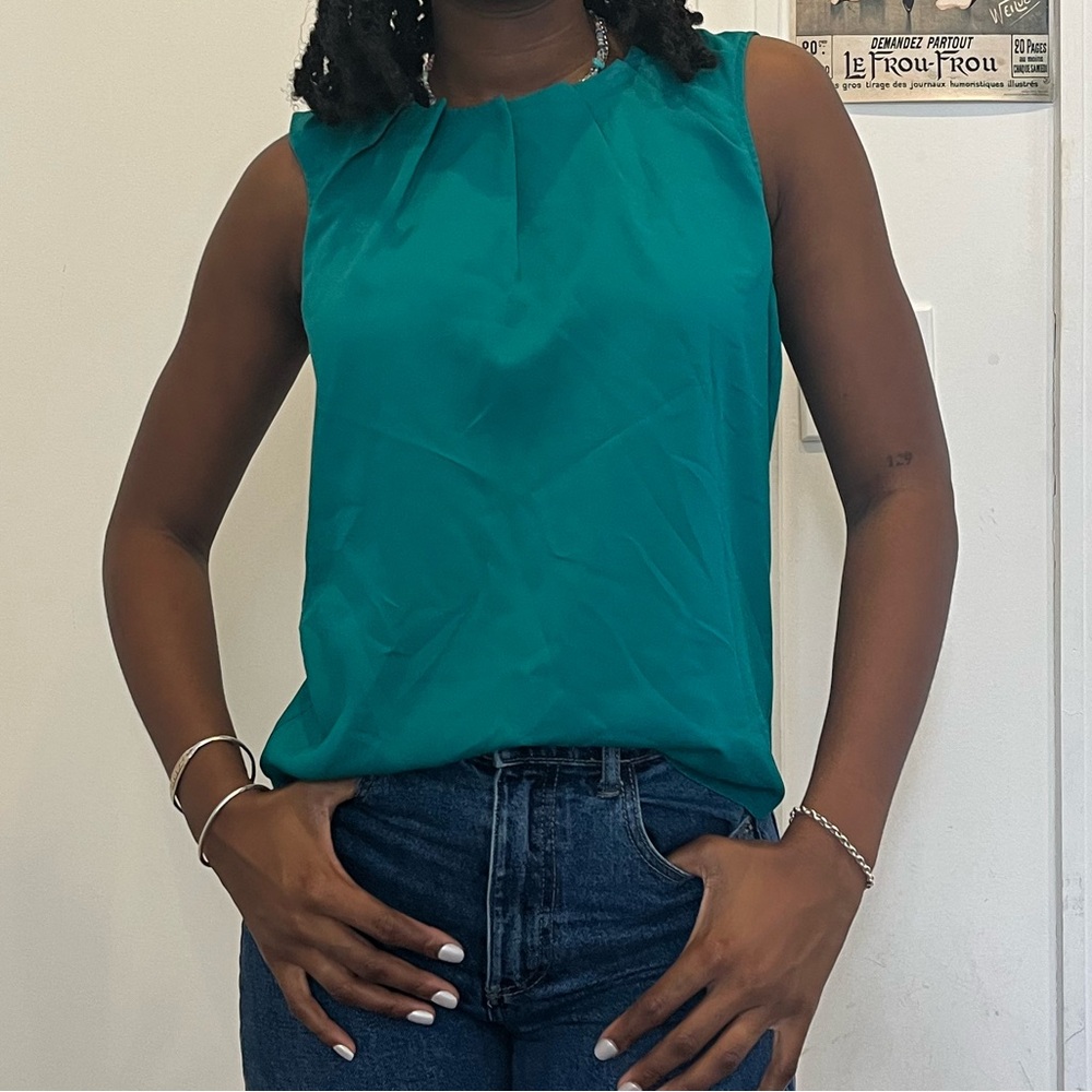 Green blouse